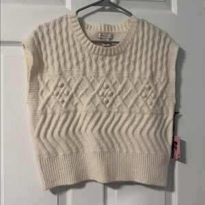 Sincerely Jules Cream Knit Sweater Vest